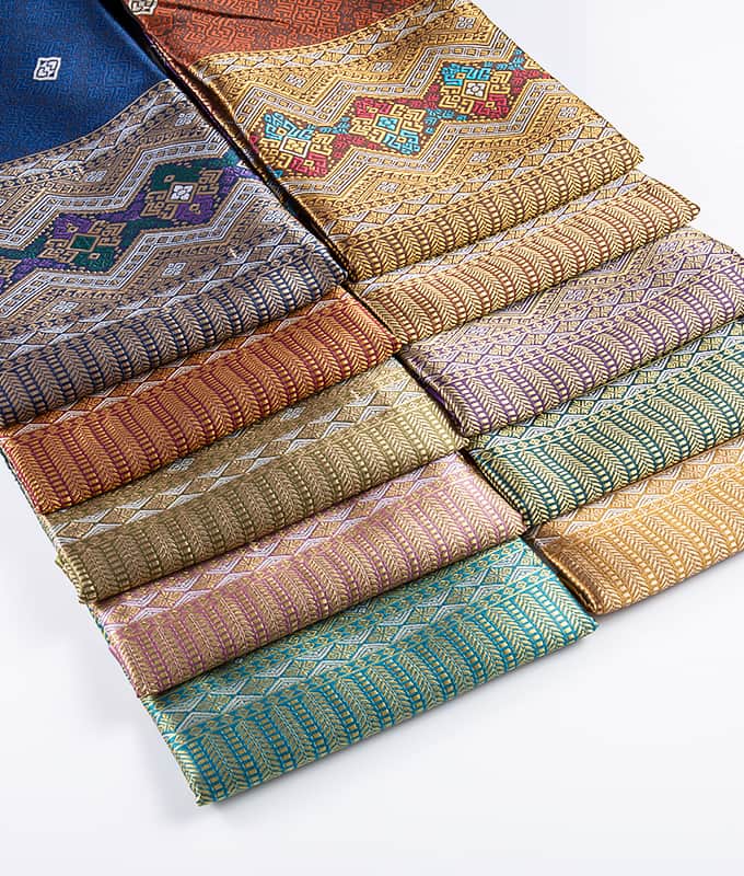 Tradisjonelt Sørøst-asiatisk kort Sarong-polyesterstoff